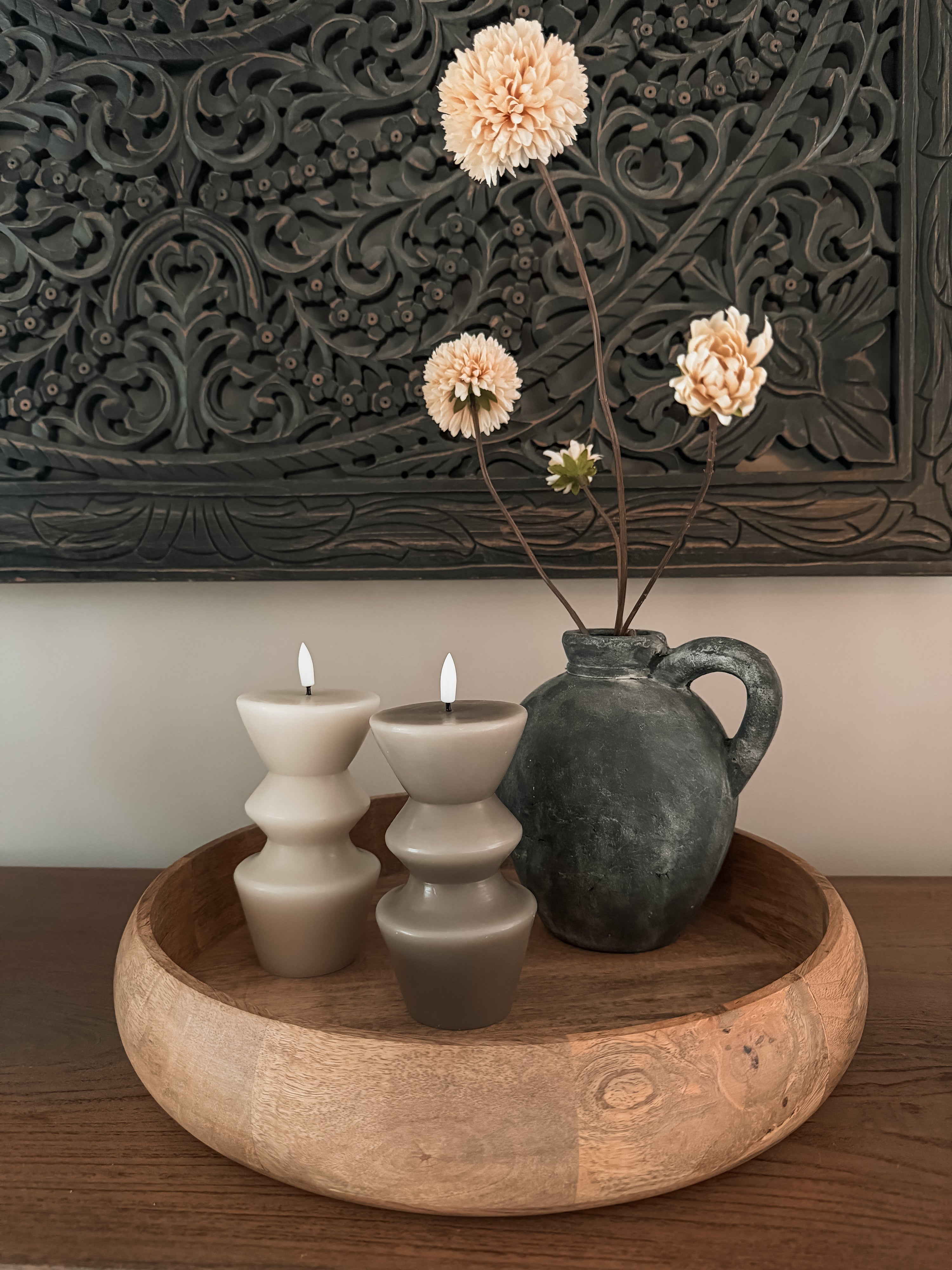 Zandloper Staand Beige