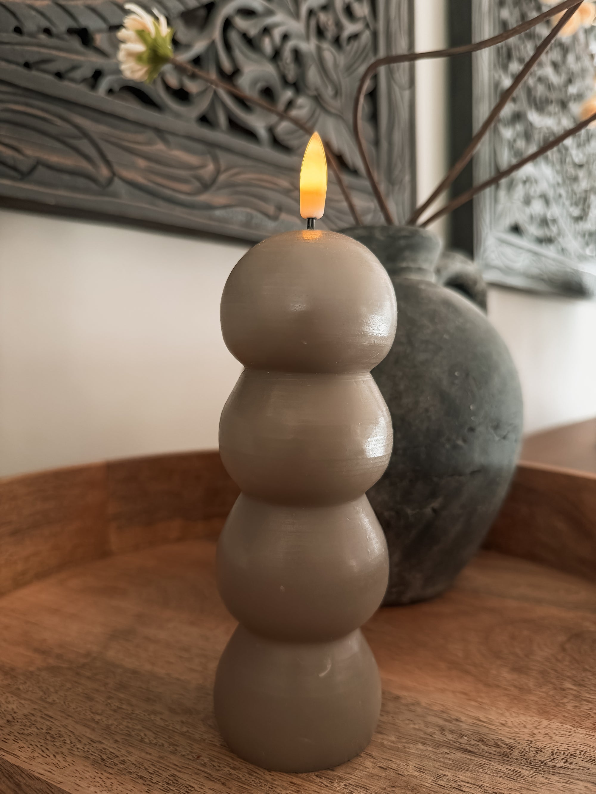 Bubbel staand kort taupe