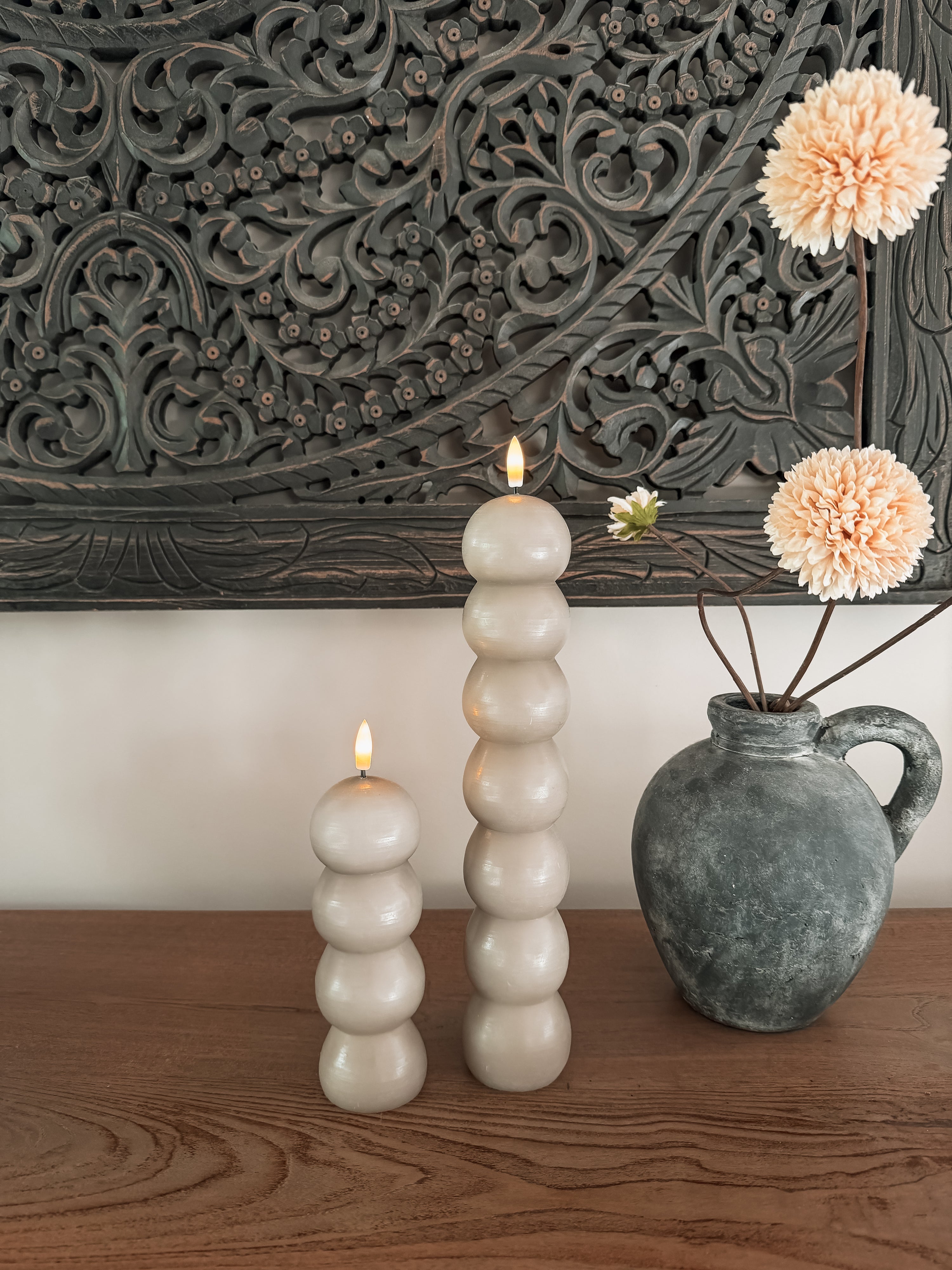 Bubbel staand kort taupe