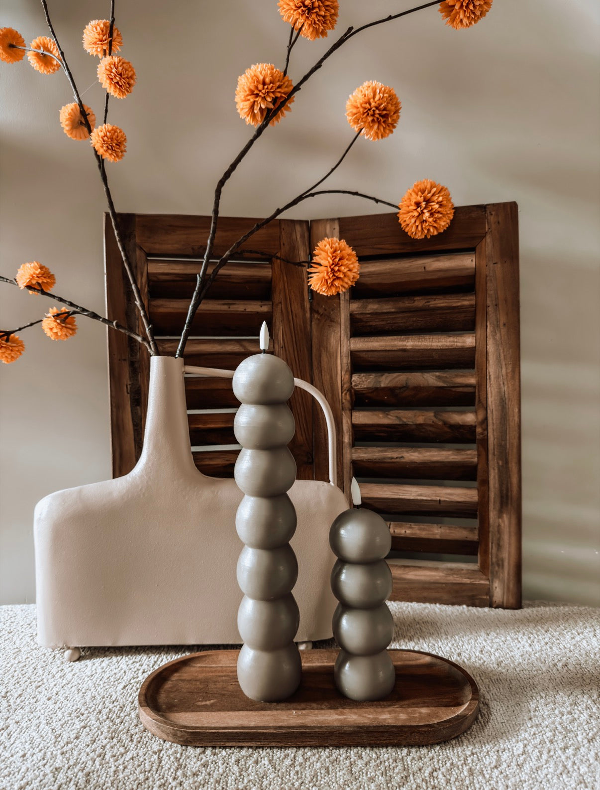 Bubbel staand Lang taupe